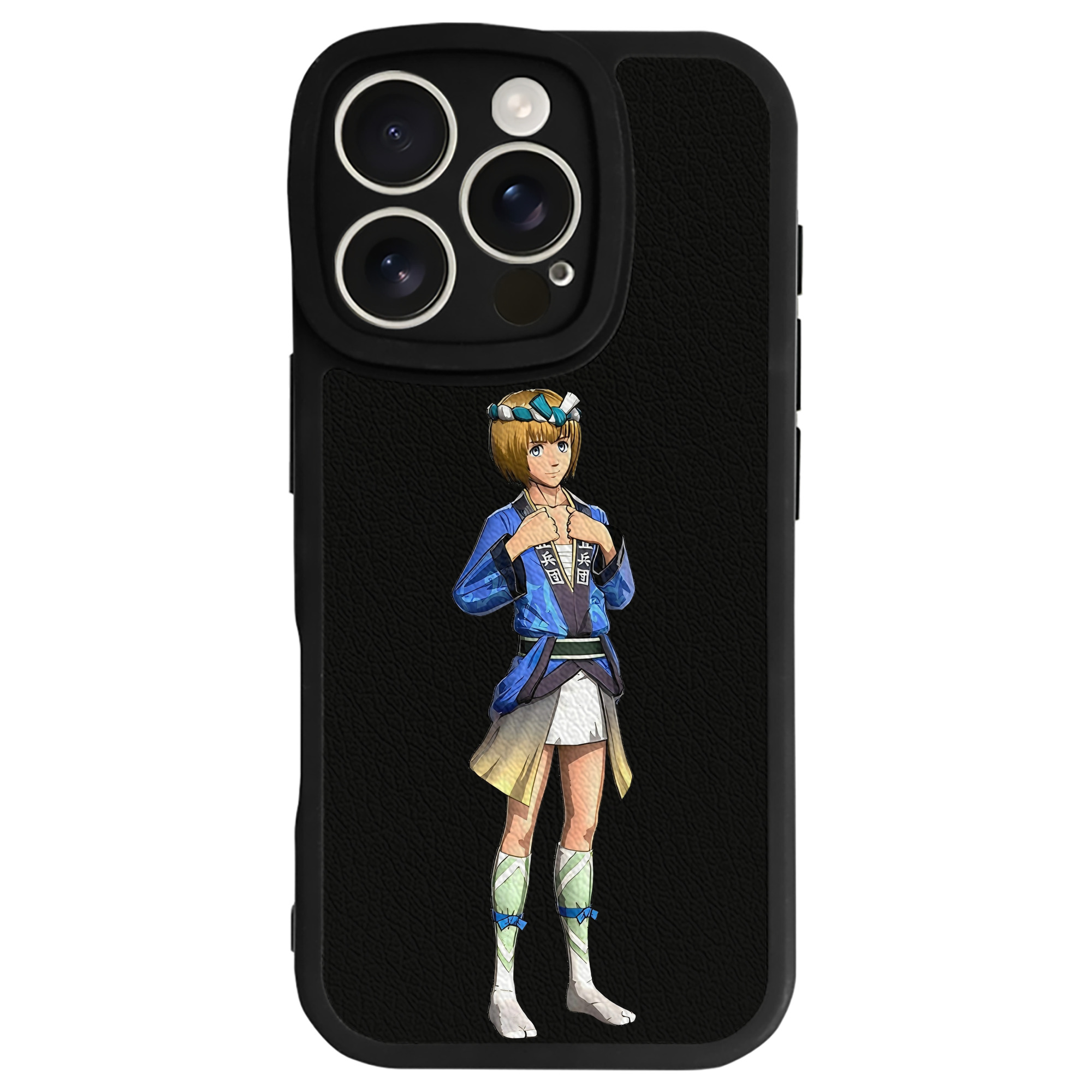（画像用） 進撃の巨人 アルミン·アルレルト Attack on Titan Armin Arlert 【iPhone 16シリーズ対応】シリコンスマホケース（レザー調） 材質：シリコン